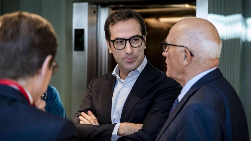 Carlos Cuerpo durante la primera jornada de la 'Conferencia 40 años de Fedea: los retos de la economía española', en la Fundación Ramón Areces, en Madrid.