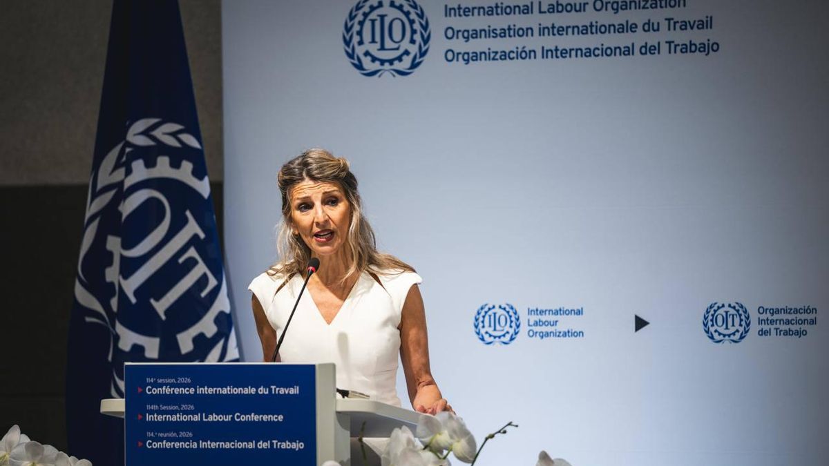 Yolanda Díaz alerta en Ginebra de una "OIT en crisis" y defi