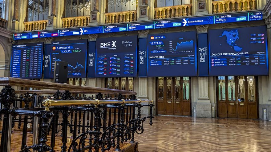 La bolsa española sube el 1,33 % y se sitúa en 13.355 puntos, nivel del pasado 2 de abril