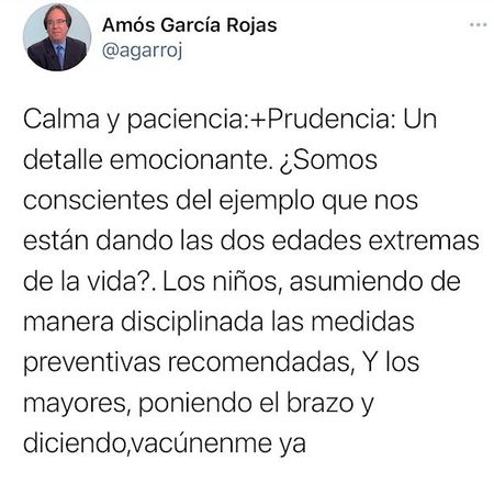Tweet de Amós García