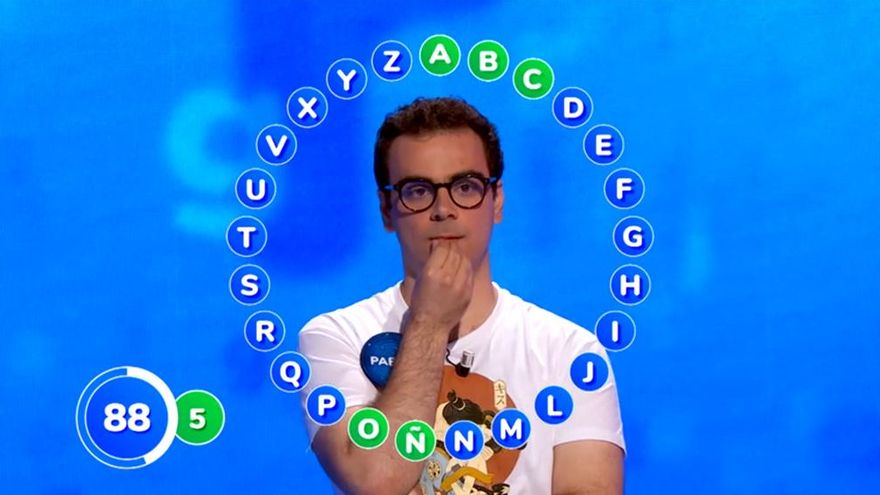 El Rosco más atípico de 'Pasapalabra' permitió a Pablo Díaz acertar 18 palabras seguidas