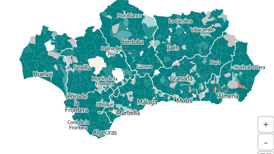MAPA | Consulta los datos de participación a las 18.00 horas en Andalucía, municipio a municipio