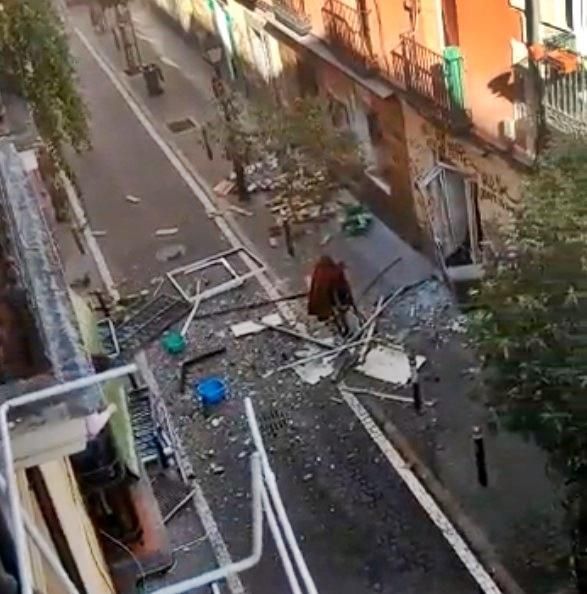 Las imágenes de la explosión de gas en Malasaña