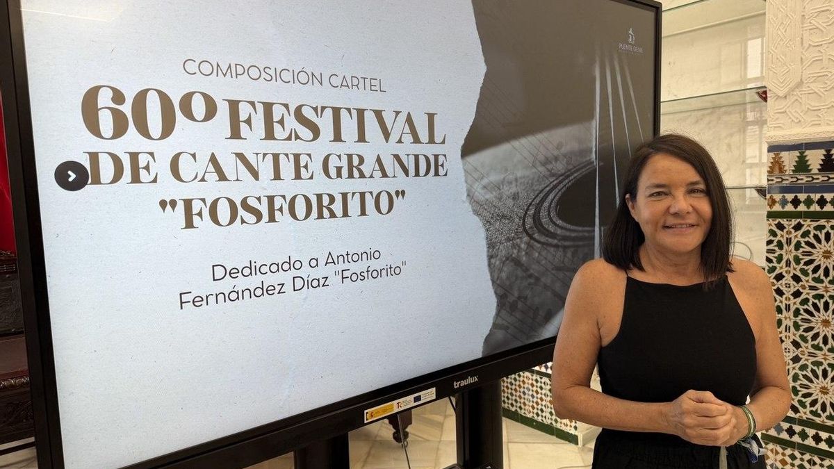 La concejala de Cultura, María Delgado, presenta el cartel 60º Festival Cante Grande Fosforito de Puente Genil.