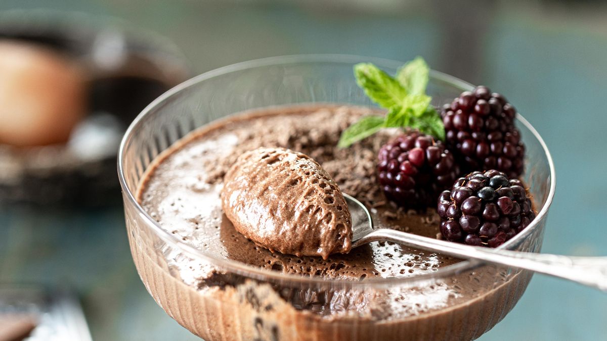 Mousse de chocolate fría y sencilla