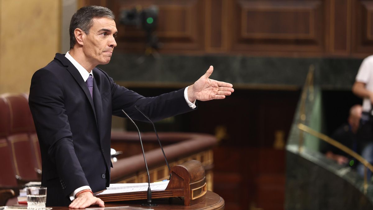 El presidente del Gobierno, Pedro Sánchez, en el Pleno