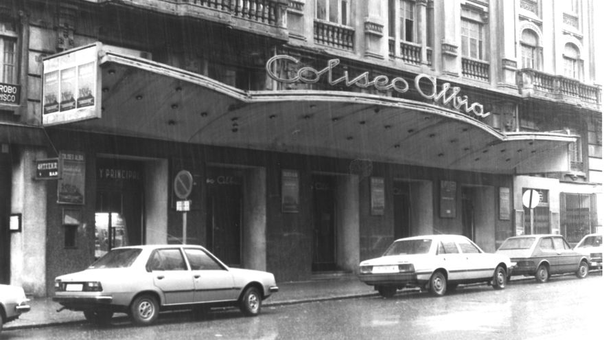 El Teatro Coliseo Albia de Bilbao, ubicado en Alameda Urquijo, en 1985.