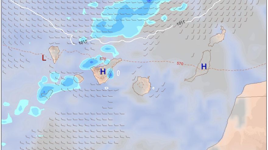 Canarias espera lluvias dispersas en los próximos días
