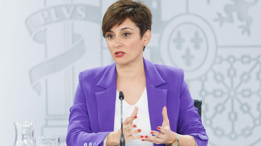 La ministra Portavoz y de Política Territorial, Isabel Rodríguez, durante una rueda de prensa posterior a la reunión del Consejo de Ministros