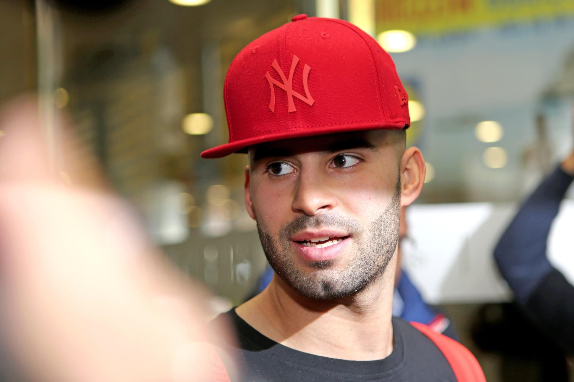 Llegada de Jesé al aeropuerto de Gran Canaria. Alejandro Ramos.