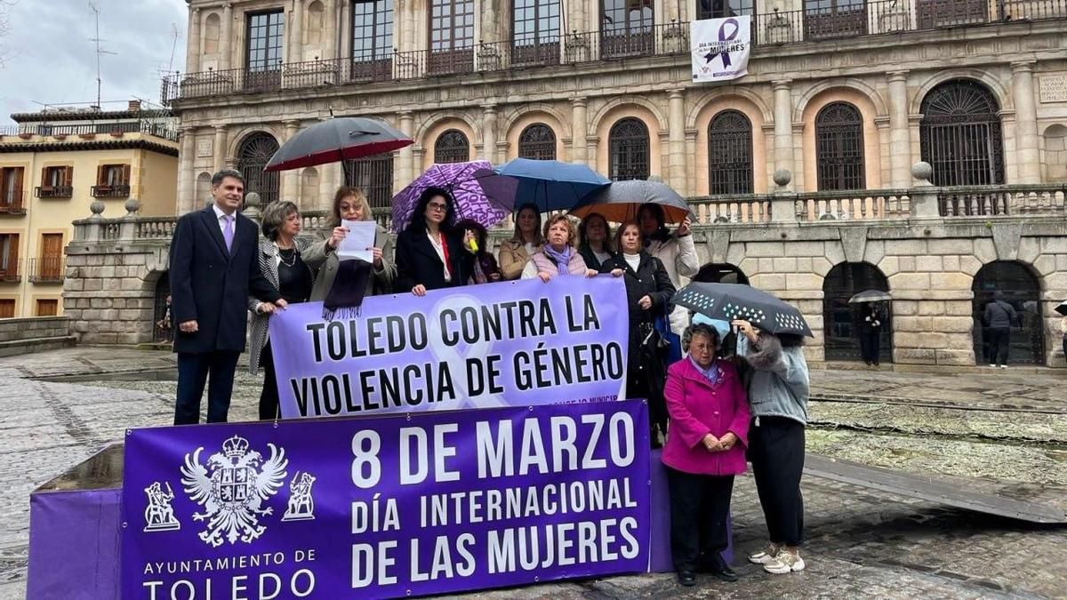 Concentración en Toledo por el 8M, este sábado.