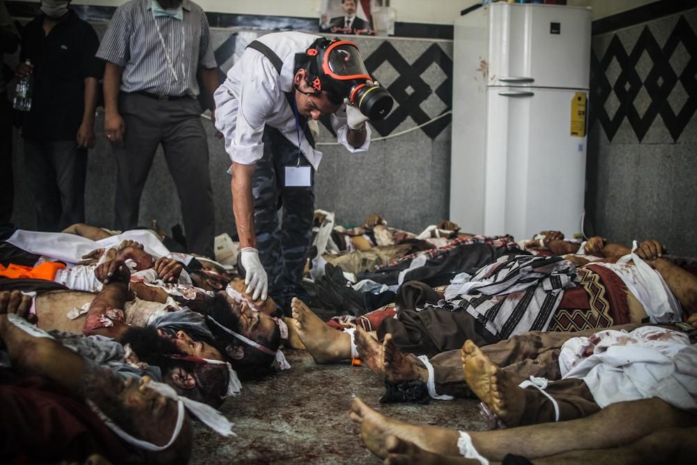 Enfrentamientos entre la policía y los partidarios de Mosri en El Cairo. / Mosa'ab Elshamy