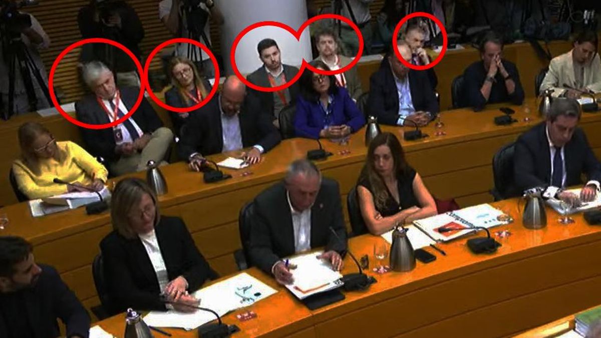 Los cinco asalariados de Mazón que impidieron a las víctimas seguir su comparecencia