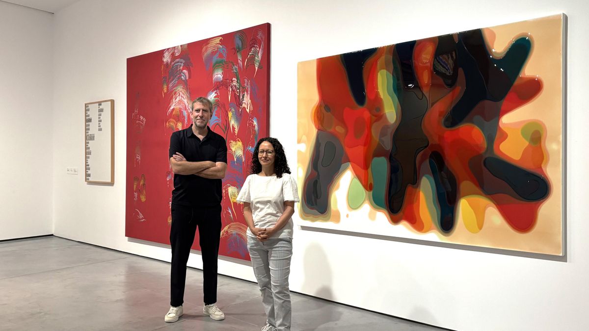 David Barro y Soad Houman en la presentación de la exposición que vincula la pintura con la fotografía.