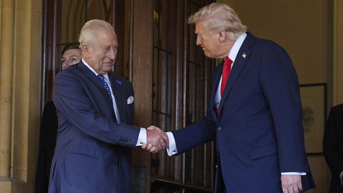 Carlos III y el presidente Donald Trump en el castillo de Windsor, Inglaterra, el 18 de septiembre de 2025.