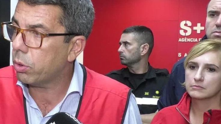 Carlos Mazón y Salomé Pradas la noche del 29 de octubre.