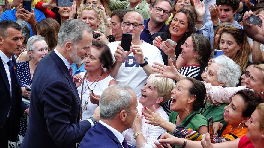 Felipe VI a su llegada a la cena de inauguración de la 28º edición del Foro España-Estados Unidos en Santander