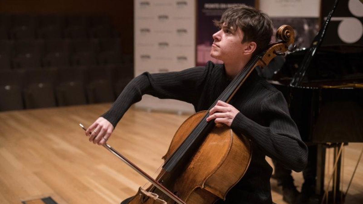 El joven violonchelista Gillem Grácia.