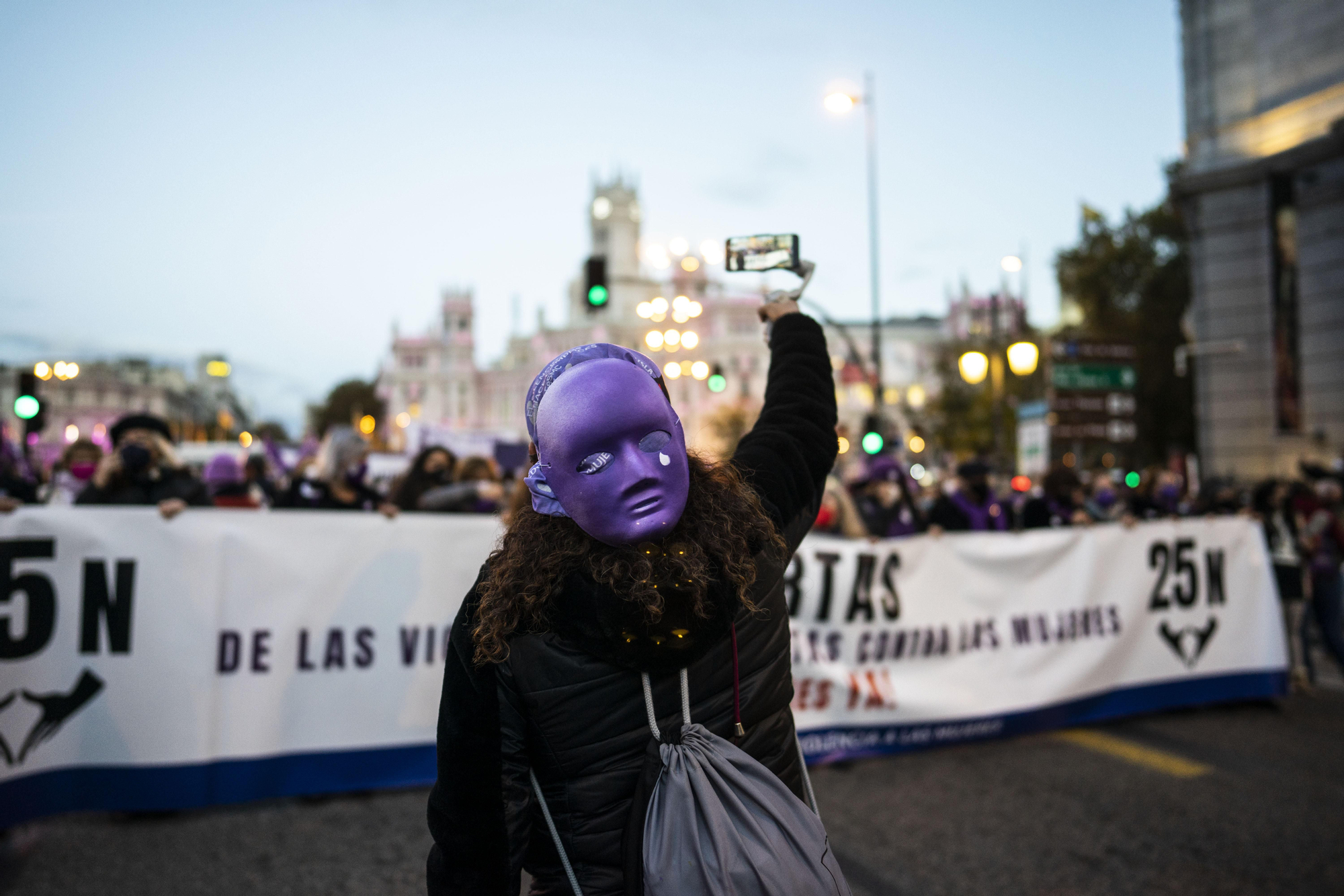 Cabecera de la manifestación convocada en Madrid