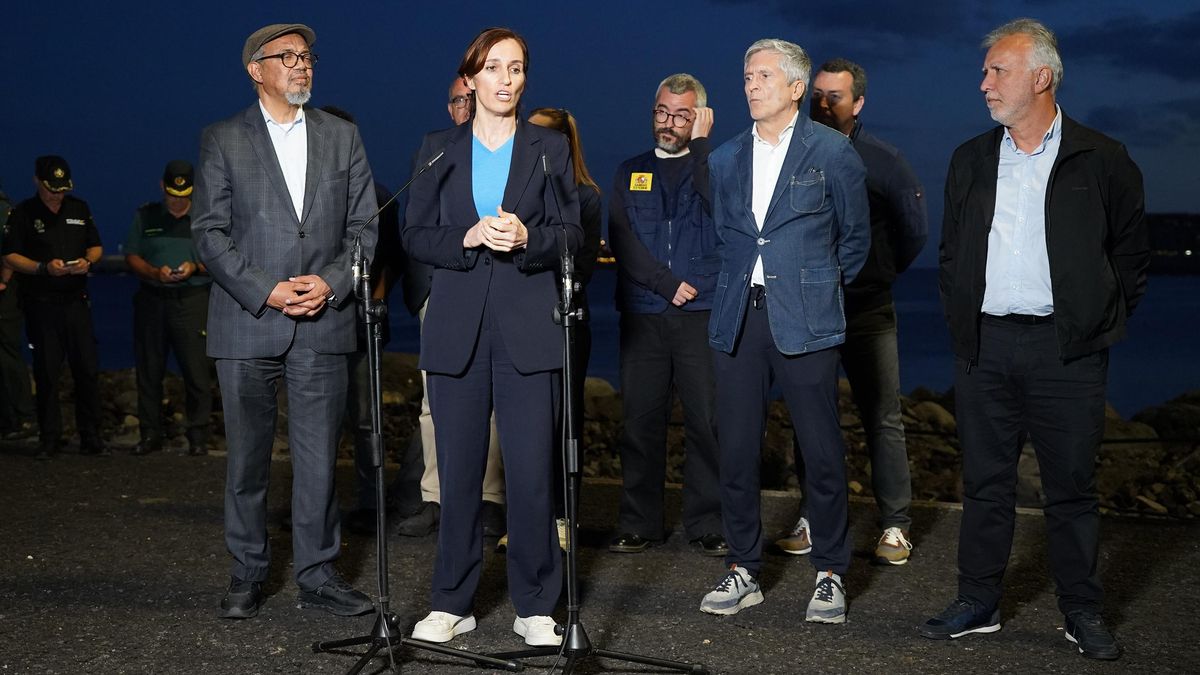 El director de la OMS, Tedros Adhano, la ministra de Sanidad, Mónica García, el ministro de Interior, Fernando Grande Marlaska y el ministro de Política Territorial, Ángel Víctor Torres.