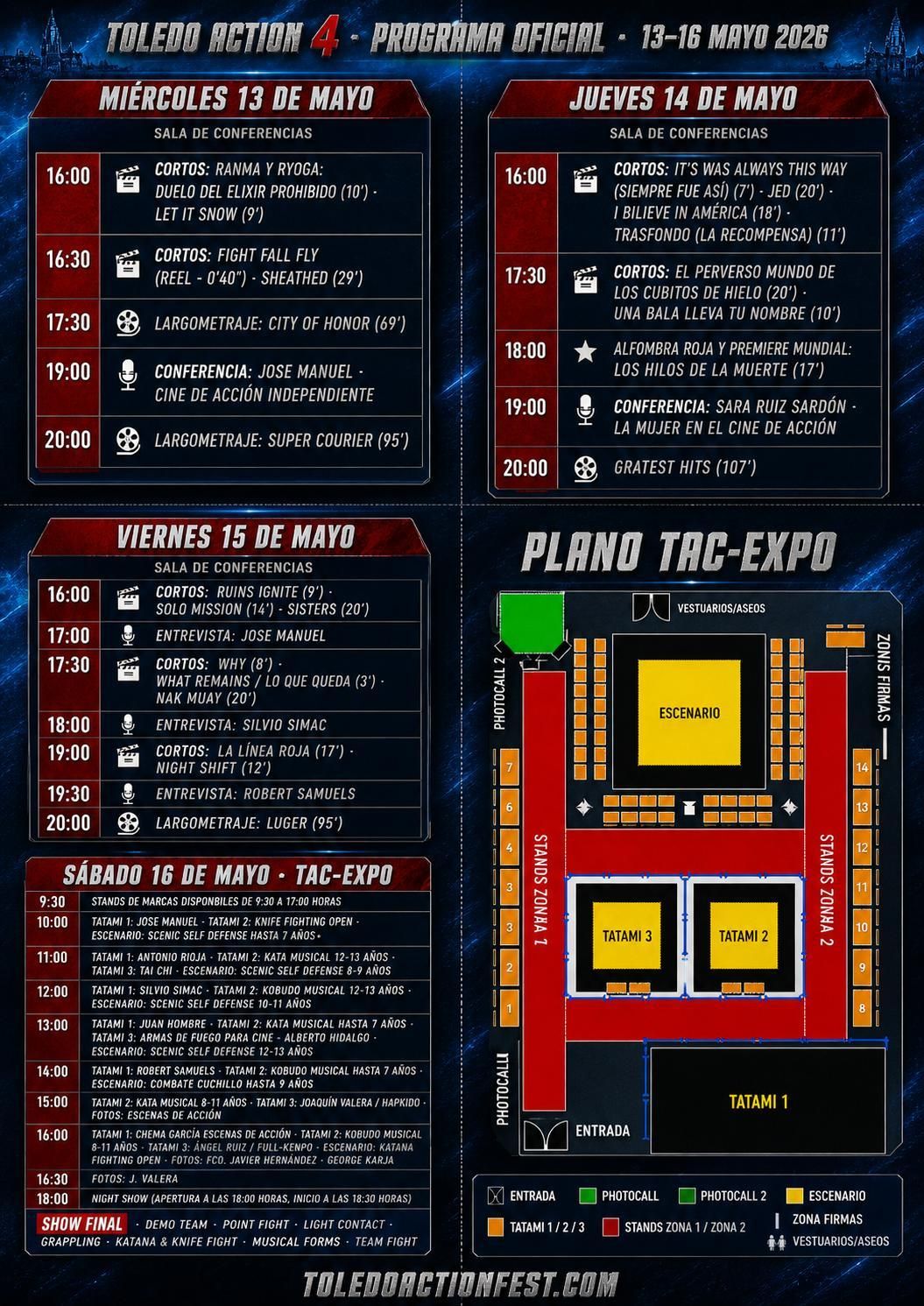 Programa completo del Toledo Action Fest y Expo 2026