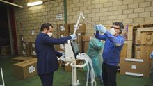 Llegada de los 40 respiradores de la marca china Mindray a Euskadi