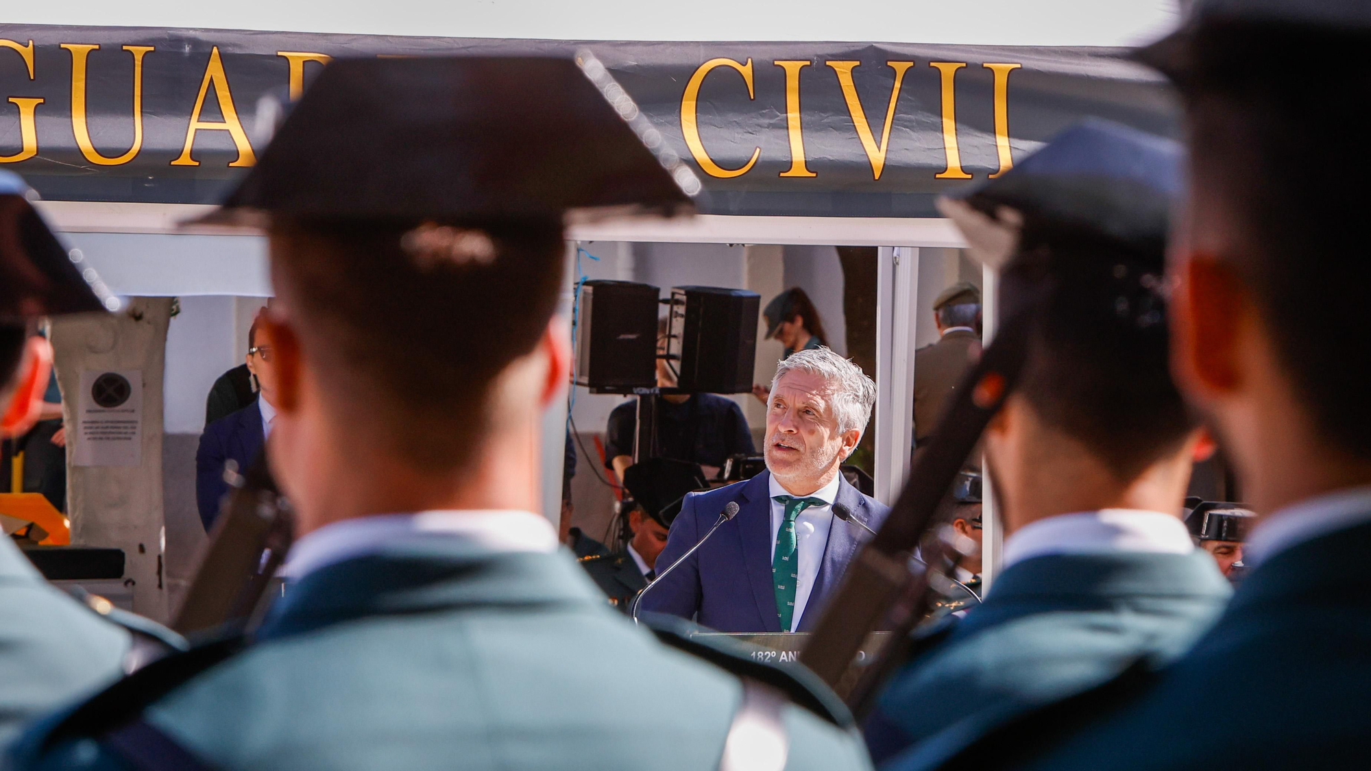 El ministro del Interior, Fernando Grande-Marlaska asiste al acto de conmemoración del 182º aniversario de la Guardia Civil