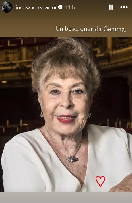 Mensaje de Jordi Sánchez en Instagram sobre la muerte de Gemma Cuervo