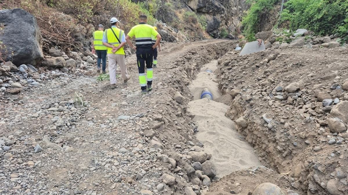 La restitución de la red de saneamiento en Santa Brígida alcanza el 42% de ejecución en el Barranco Alonso y el 34% en el Guiniguada