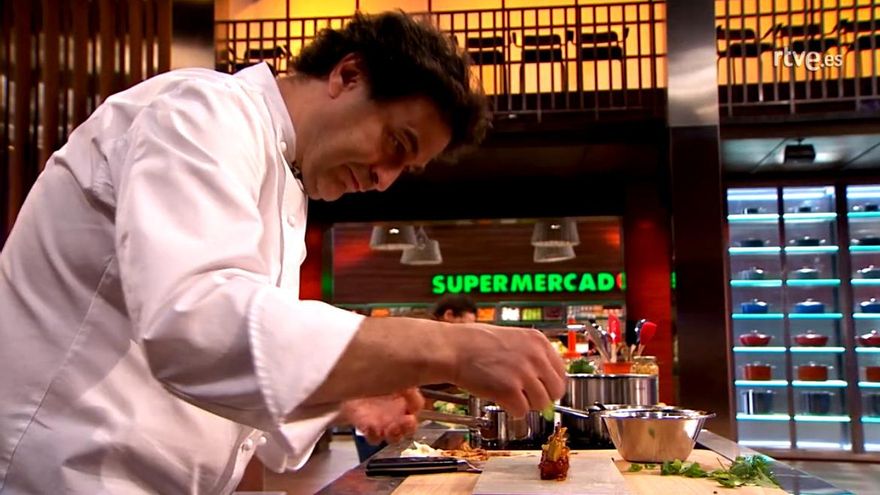 Pepe Rodríguez durante una de las pruebas de MasterChef 7