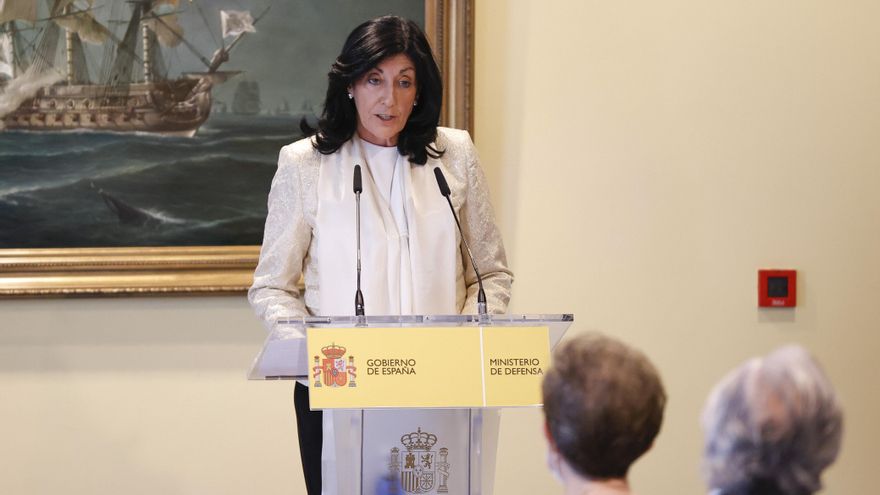 Esperanza Casteleiro toma posesión de su cargo como nueva directora del Centro Nacional de Inteligencia (CNI) este jueves en el Ministerio de Defensa en Madrid.