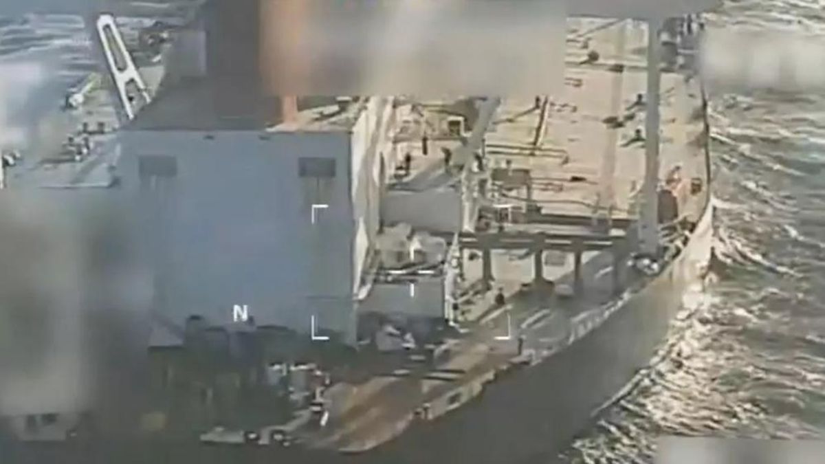 Imagen de archivo del primer buque petrolero capturado por EEUU en las costas de Venezuela.