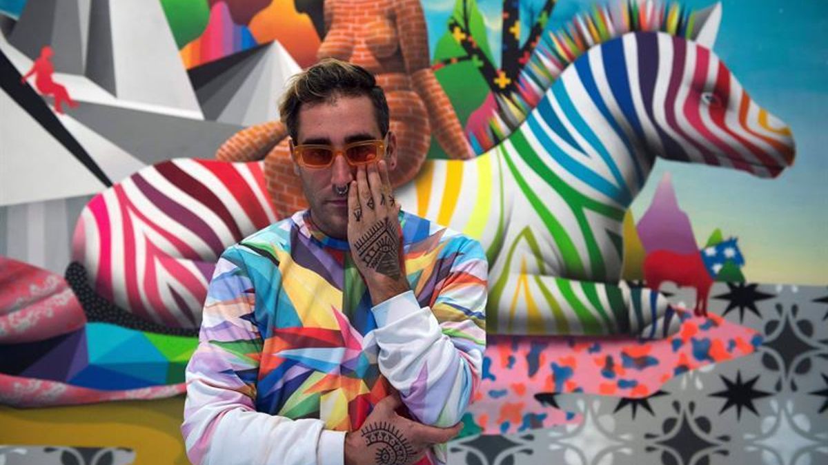 Okuda San Miguel, artista urbano. |
