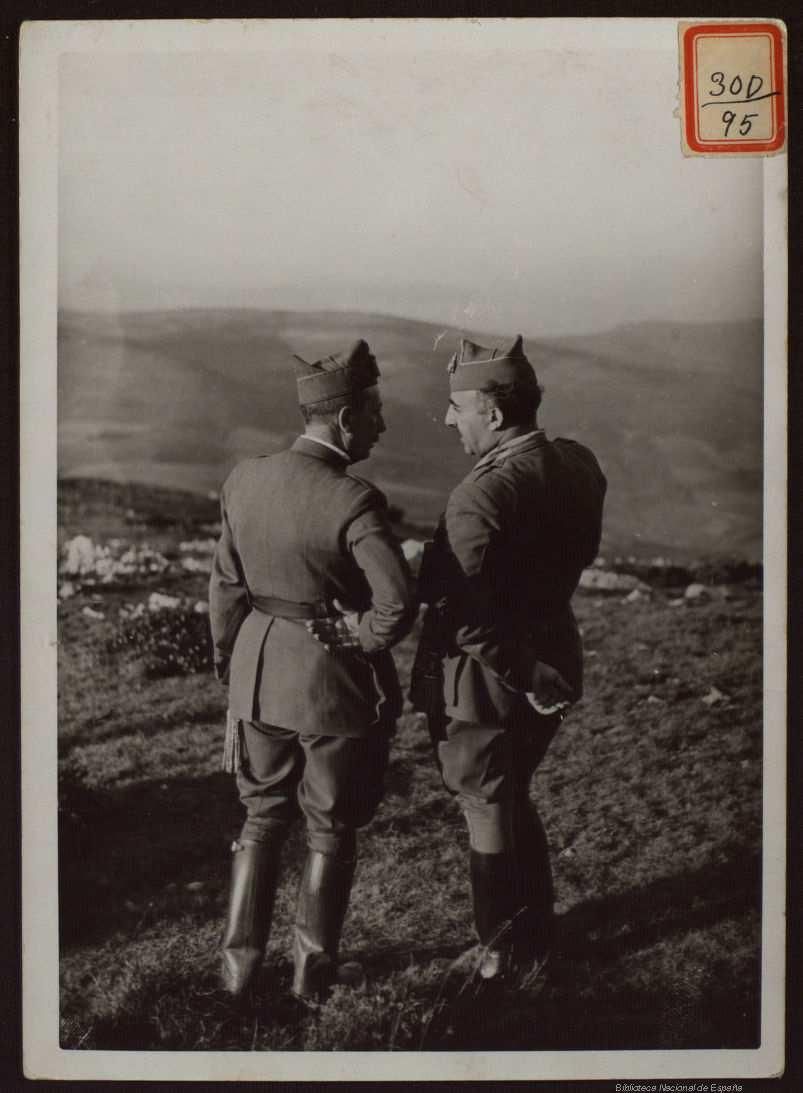 Generales Franco y Dávila. 18 de agosto de 1937. Reinosa