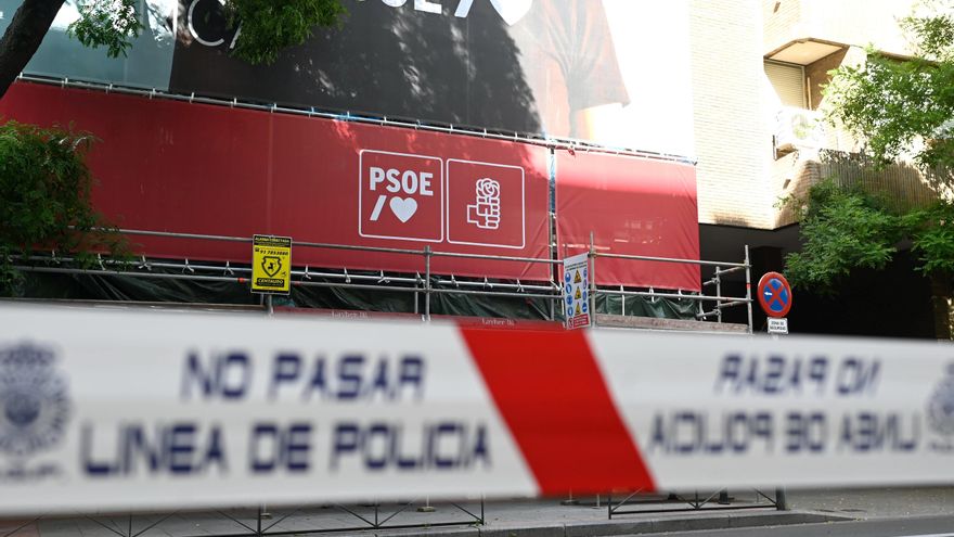 Sede nacional del PSOE en Ferraz, a 27 de mayo de 2026.