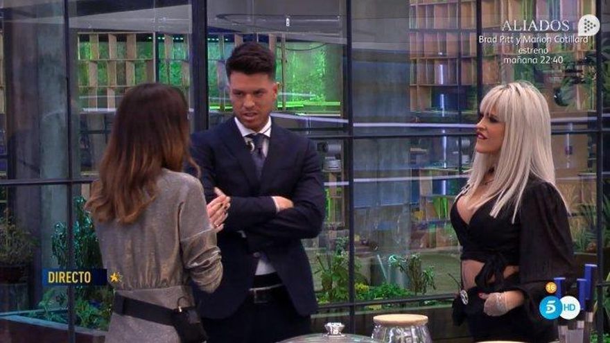 Ylenia, Fede y Raquel, ya dentro de la casa