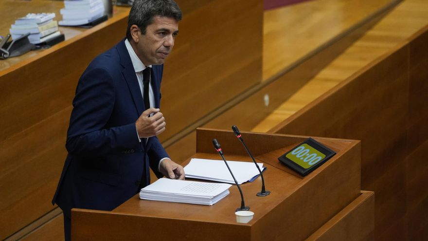 EuropaPress 6342036 presidente generalitat valenciana carlos mazon interviene sesion plenaria