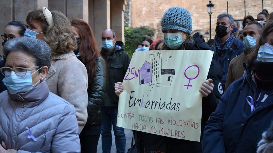 Pancarta en el minuto de silencio en Albacete