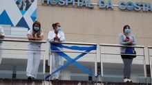 Personal sanitario en un hospital gallego