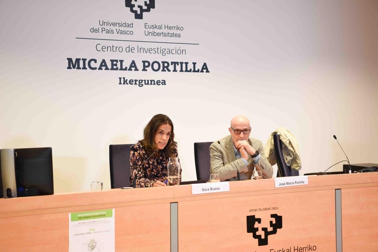 Sara Buesa y José María Portillo, en el seminario de 2025