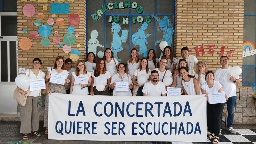 Primera jornada de paros y movilizaciones en la enseñanza concertada valenciana
