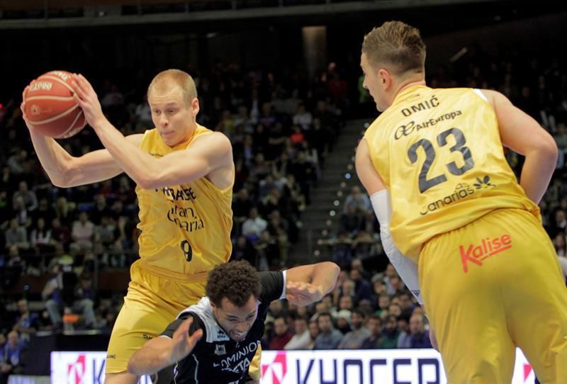 Partido de semifinales de la Copa del Rey entre el Herbalife Gran Canaria y el Bilbao Basket. Efe.