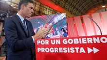 Pedro Sánchez, durante la presentación del documento con las 370 propuestas