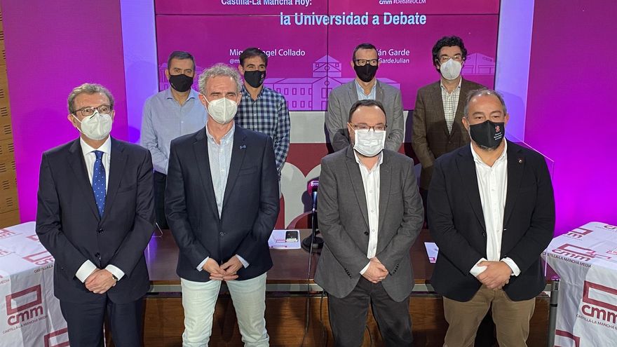 Debate de guante blanco entre los aspirantes a dirigir la UCLM: Garde afea que se vayan a perder fondos europeos, Collado exhibe el "aval" de una "espléndida" gestión