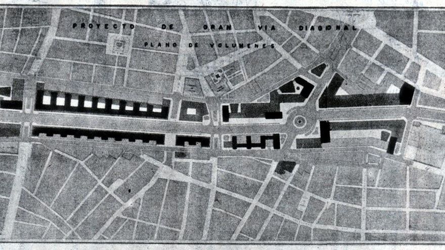 El plano de construcción previsto para la Gran Vía Diagonal