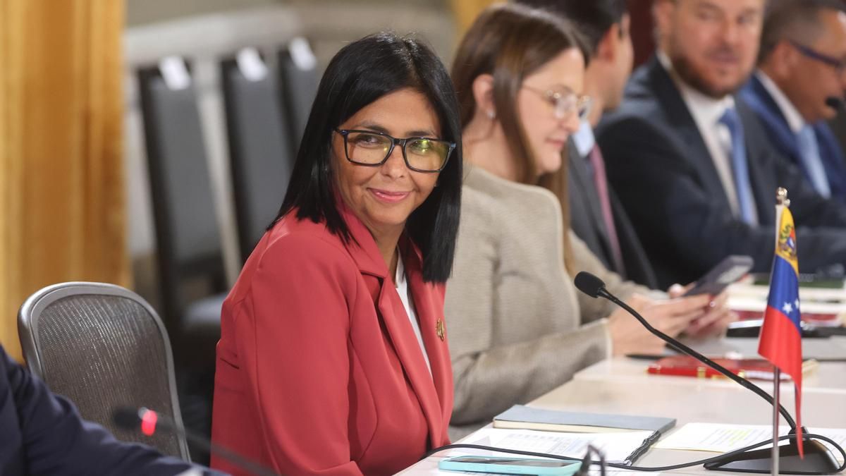 La presidenta encargada de Venezuela, Delcy Rodríguez. 