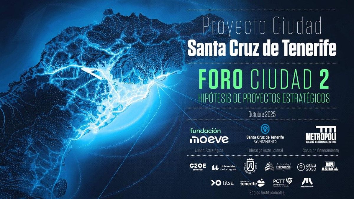 Cartel del Foro Ciudad en Santa Cruz de Tenerife.