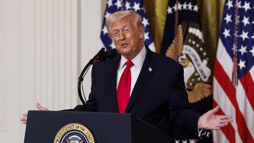 Donald Trump durante un evento en la Casa Blanca, el 12 de marzo de 2026.