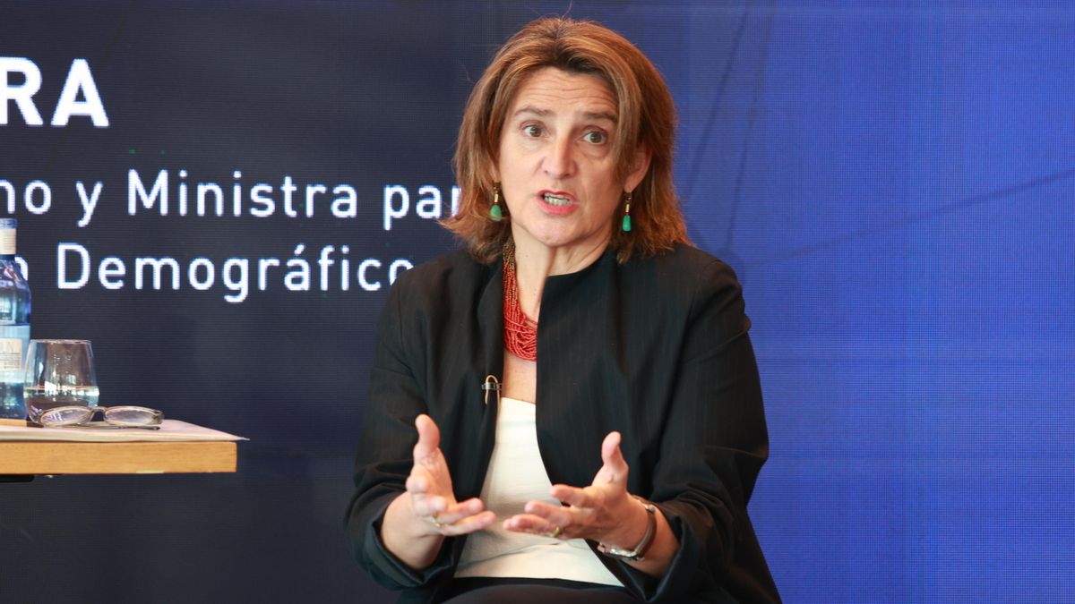 Teresa Ribera, en un momento de su intervención en el foro.