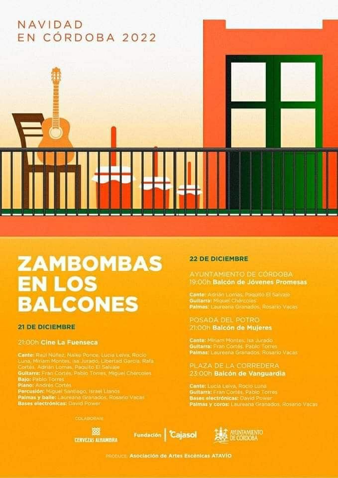 Cartel y programación de 'Zambombas en los balcones'.